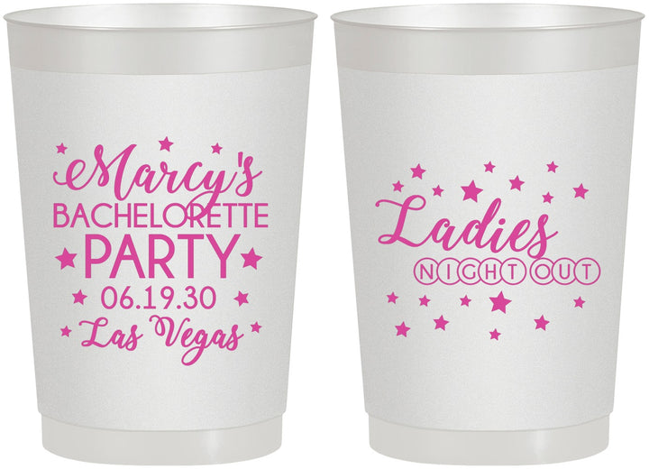 Personalized Bachelorette 22 oz Frosted Cups - Ladies Night Out | 60101