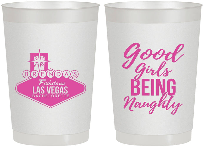 Personalized Bachelorette 22 oz Frosted Cups - Good Girls Naughty | 60111