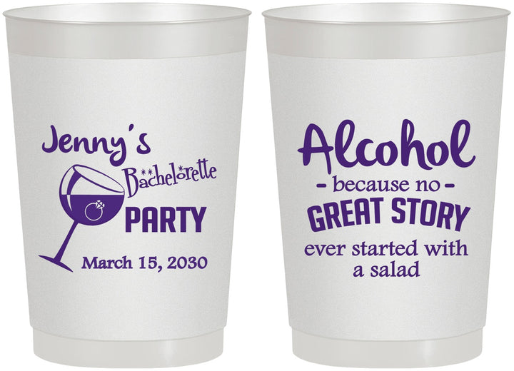 Personalized Bachelorette 22 oz Frosted Cups - Alcohol | 60138