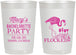 Personalized Bachelorette 22 oz Frosted Cups - Lets Get Flocked Up | 60143