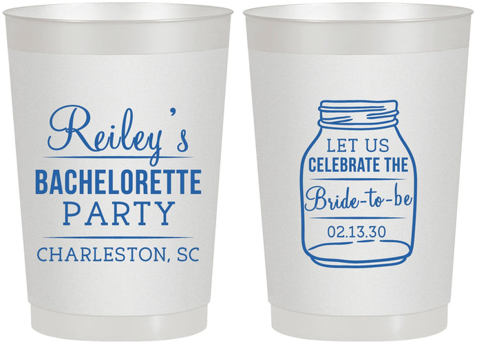 Personalized Bachelorette 22 oz Frosted Cups - Bride To Be | 60146