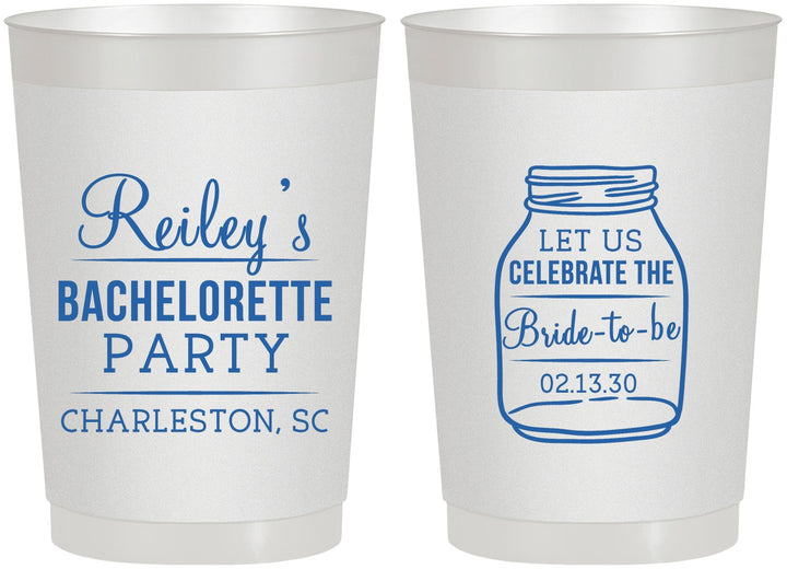 Personalized Bachelorette 22 oz Frosted Cups - Bride To Be | 60146