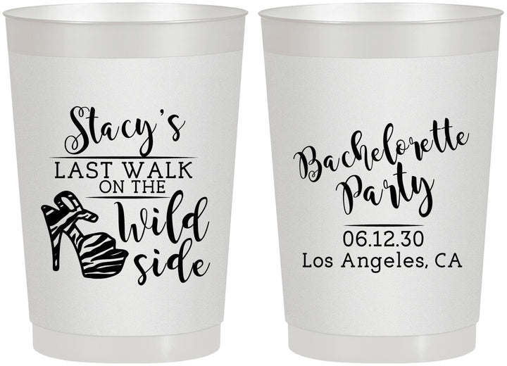 Personalized Bachelorette 22 oz Frosted Cups - Last Walk Wild Side | 60148