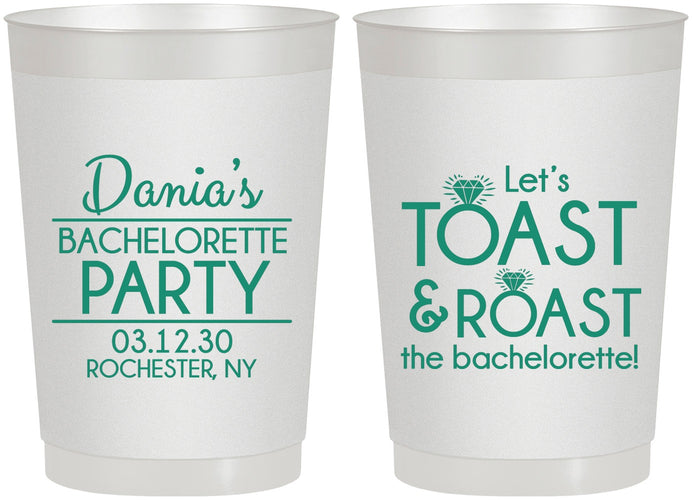 Personalized Bachelorette 22 oz Frosted Cups - Toast And Roast | 60153