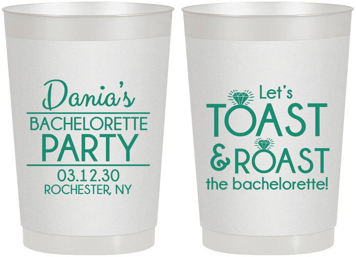 Personalized Bachelorette 22 oz Frosted Cups - Toast And Roast | 60153