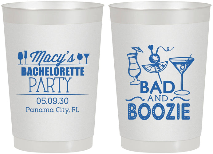 Personalized Bachelorette 22 oz Frosted Cups - Bad And Boozie | 60155