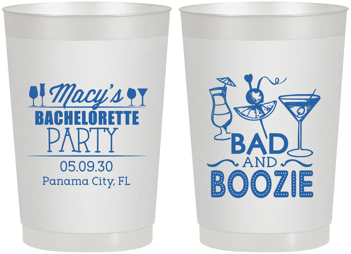 Personalized Bachelorette 22 oz Frosted Cups - Bad And Boozie | 60155