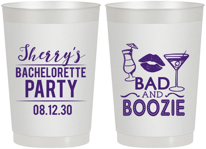 Personalized Bachelorette 22 oz Frosted Cups - Bad And Boozie | 60156
