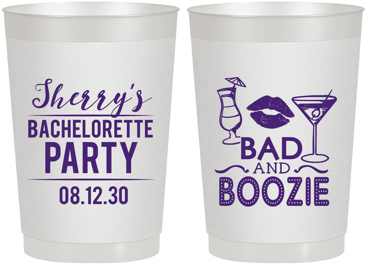 Personalized Bachelorette 22 oz Frosted Cups - Bad And Boozie | 60156