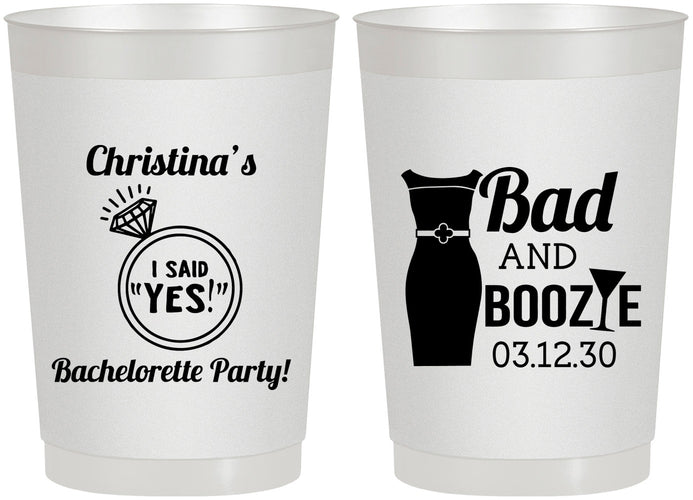 Personalized Bachelorette 22 oz Frosted Cups - Bad And Boozie | 60157
