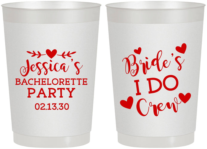 Personalized Bachelorette 22 oz Frosted Cups - Brides I Do Crew | 60159