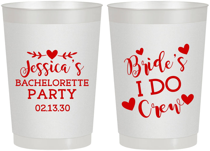 Personalized Bachelorette 22 oz Frosted Cups - Brides I Do Crew | 60159