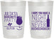 Personalized Bachelorette 22 oz Frosted Cups - Night Never Remember | 60160