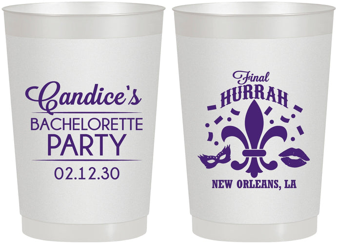 Personalized Bachelorette 22 oz Frosted Cups - New Orleans | 60166