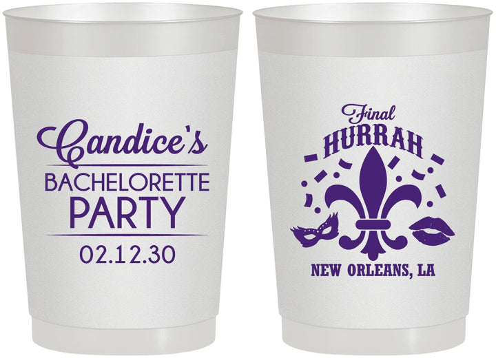 Personalized Bachelorette 22 oz Frosted Cups - New Orleans | 60166