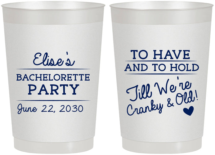 Personalized Bachelorette 22 oz Frosted Cups - To Have And To Hold | 60168