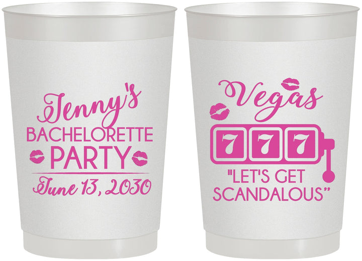 Personalized Bachelorette 22 oz Frosted Cups - Las Vegas | 60170