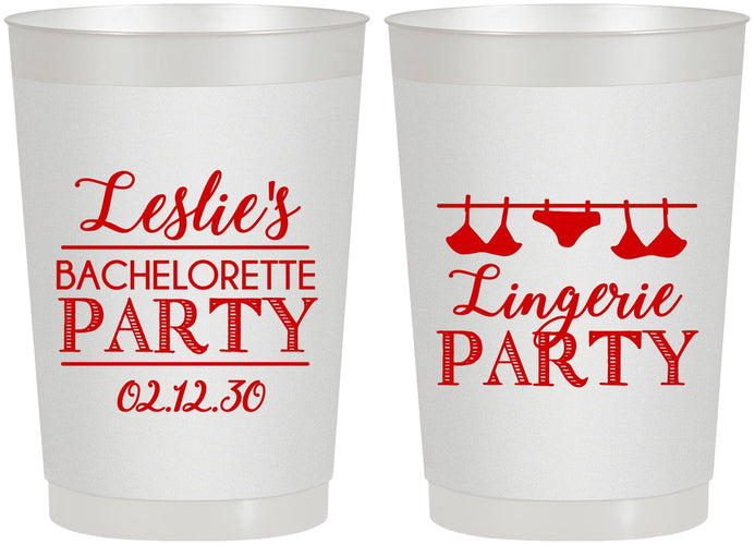 Personalized Bachelorette 22 oz Frosted Cups - Lingerie Party | 60171