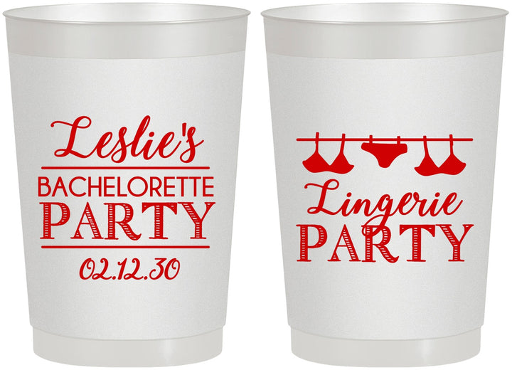 Personalized Bachelorette 22 oz Frosted Cups - Lingerie Party | 60171
