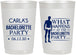 Personalized Bachelorette 22 oz Frosted Cups - What Happens | 60172