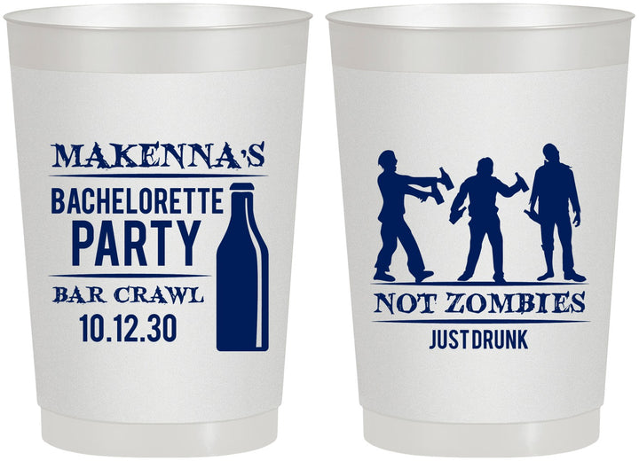 Personalized Bachelorette 22 oz Frosted Cups - Zombie | 60173