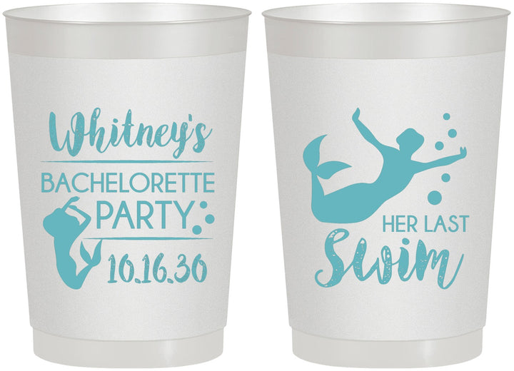 Personalized Bachelorette 22 oz Frosted Cups - Mermaid | 60175