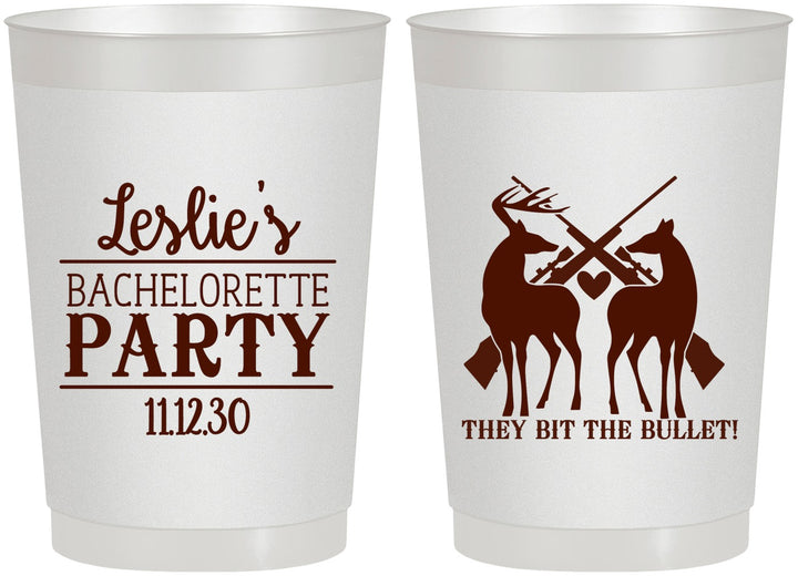 Personalized Bachelorette 22 oz Frosted Cups - Hunting | 60187