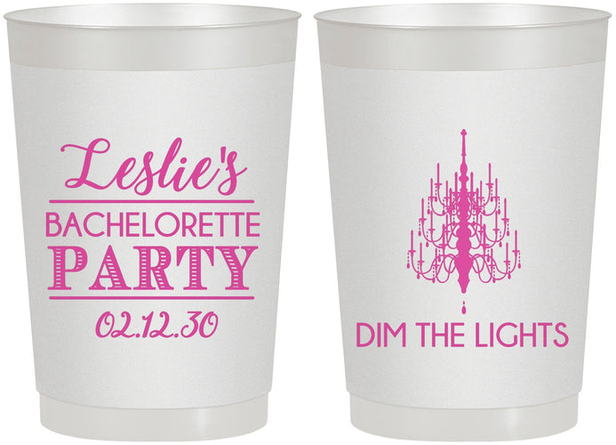 Personalized Bachelorette 22 oz Frosted Cups - Lights | 60188