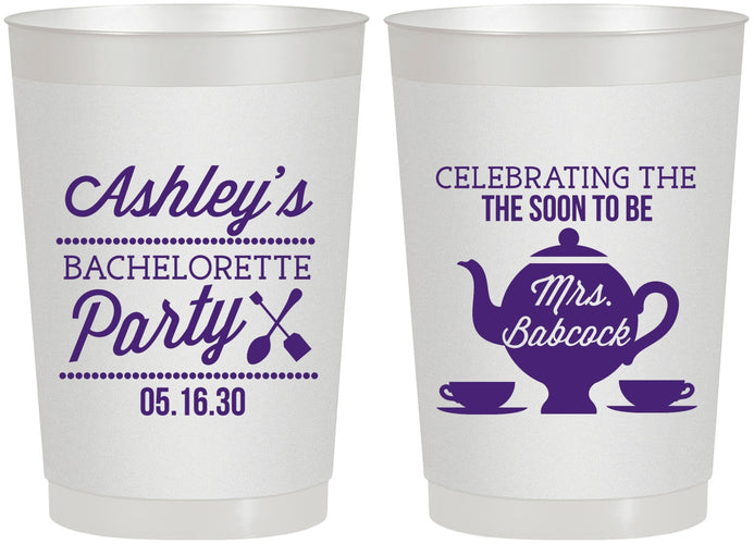 Personalized Bachelorette 22 oz Frosted Cups - Teapot | 60189