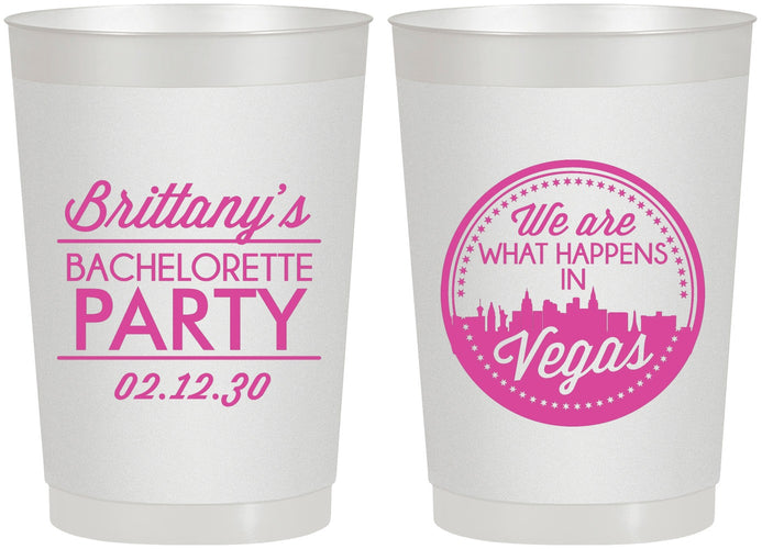 Personalized Bachelorette 22 oz Frosted Cups - Las Vegas | 60190