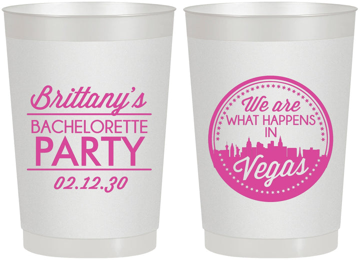 Personalized Bachelorette 22 oz Frosted Cups - Las Vegas | 60190