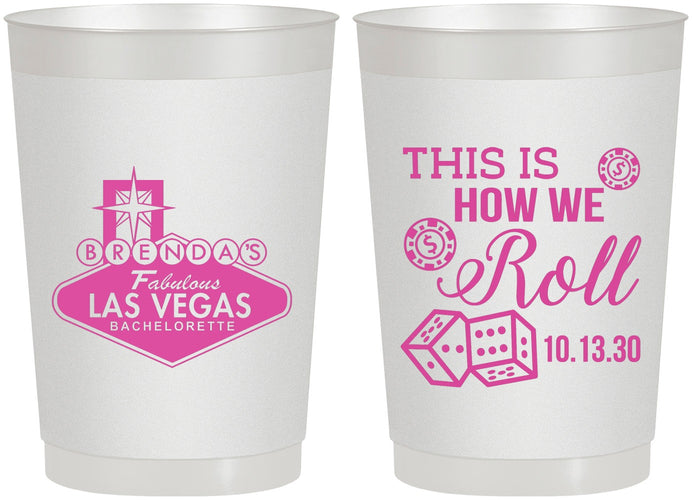 Personalized Bachelorette 22 oz Frosted Cups - Las Vegas | 60191
