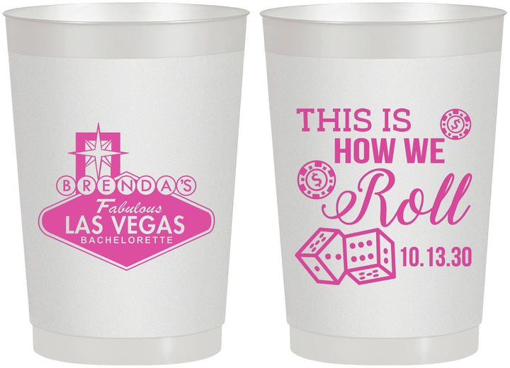 Personalized Bachelorette 22 oz Frosted Cups - Las Vegas | 60191