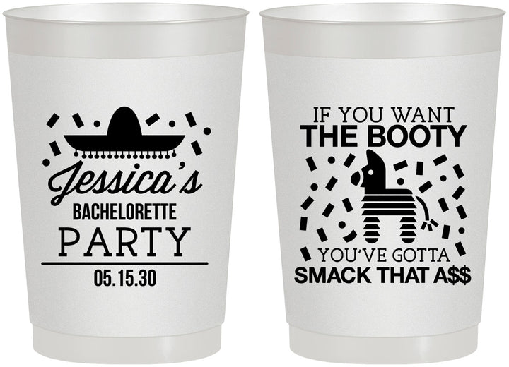 Personalized Bachelorette 22 oz Frosted Cups - Smack That Ass | 60192