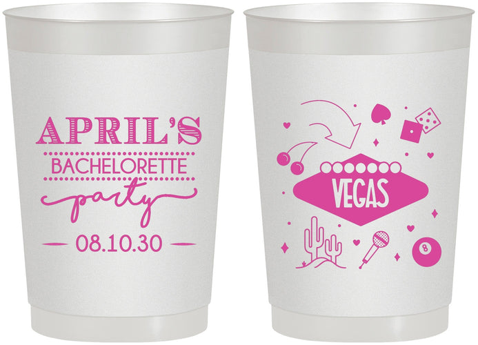 Personalized Bachelorette 22 oz Frosted Cups - Las Vegas | 60198