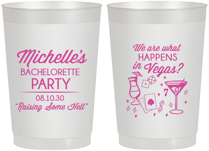 Personalized Bachelorette 22 oz Frosted Cups - Las Vegas | 60199