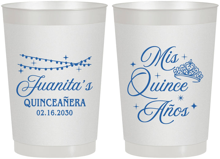Personalized Quinceanera 22 oz Frosted Cups - Mis Quince Anos | 70001