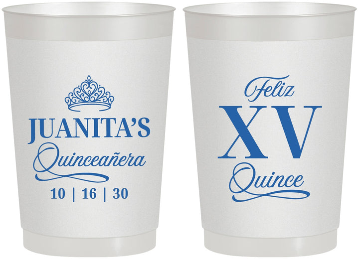 Personalized Quinceanera 22 oz Frosted Cups - Mis Quince Anos | 70003