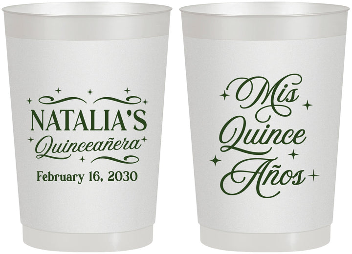 Personalized Quinceanera 22 oz Frosted Cups - Mis Quince Anos | 70006