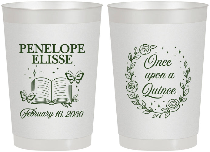 Personalized Quinceanera 22 oz Frosted Cups - Once Upon A Quince | 70014