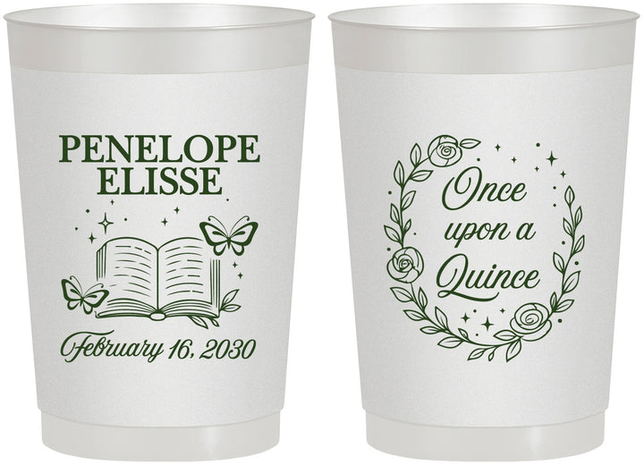 Personalized Quinceanera 22 oz Frosted Cups - Once Upon A Quince | 70014