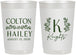 Personalized Wedding 22 oz Frosted Cups - Monogram | 800