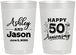 Personalized Anniversary 22 oz Frosted Cups - 50th Wedding | 80007
