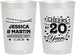 Personalized Anniversary 22 oz Frosted Cups - Cheers To 20 Years | 80011