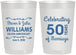 Personalized Anniversary 22 oz Frosted Cups - 50 Years Of Marriage | 80017