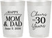 Personalized Anniversary 22 oz Frosted Cups - Cheers To 30 Years | 80023
