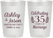 Personalized Anniversary 22 oz Frosted Cups - 35 Years Of Marriage | 80024