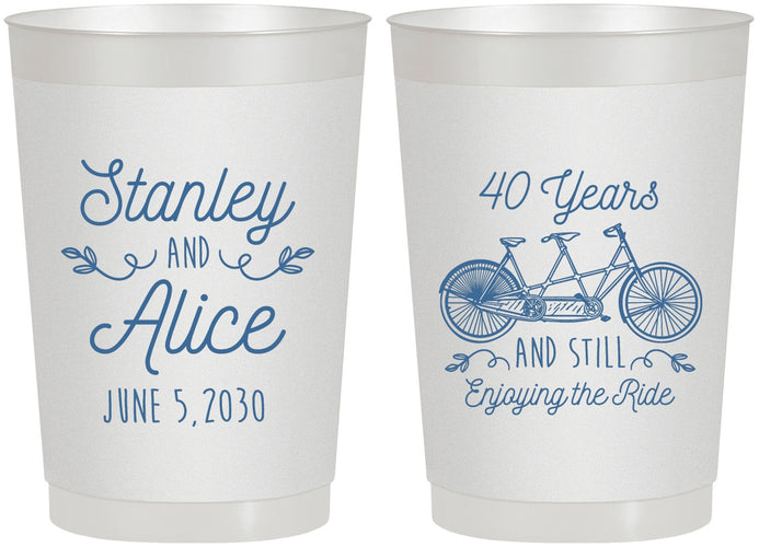 Personalized Anniversary 22 oz Frosted Cups - Cheers To 40 Years | 80025