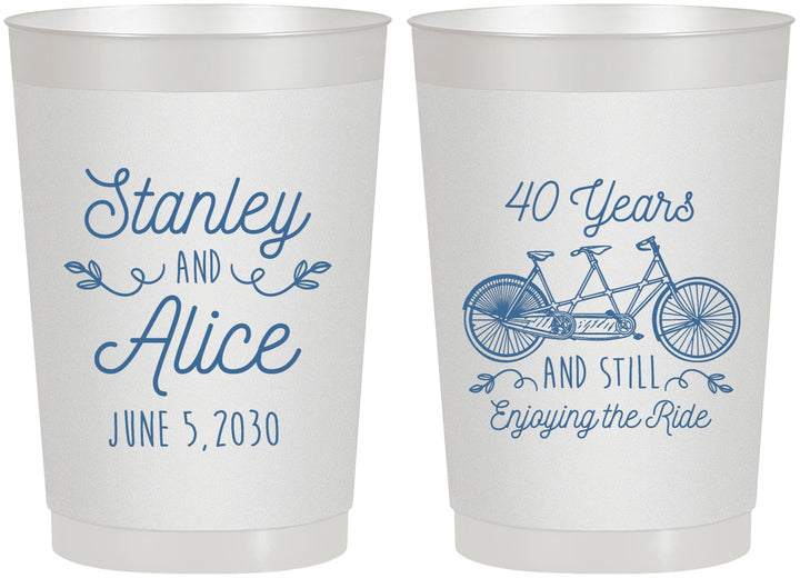 Personalized Anniversary 22 oz Frosted Cups - Cheers To 40 Years | 80025