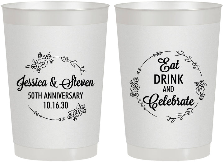 Personalized Anniversary 22 oz Frosted Cups - 50th Wedding | 80027